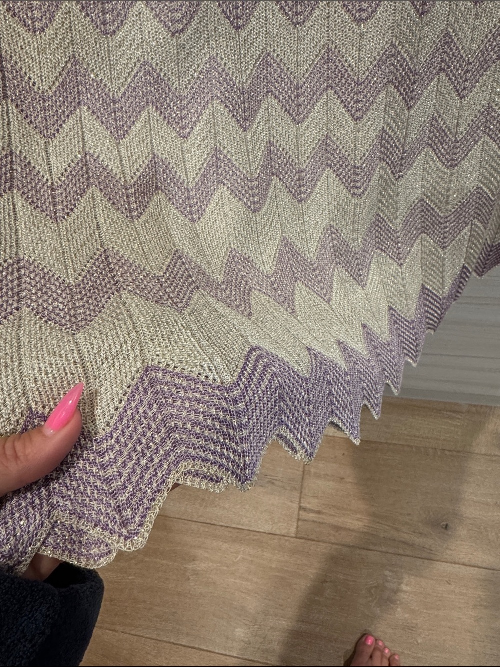 Missoni Lavender & Cream Chevron Knit Sleeveless Dress - Picture 4 of 9